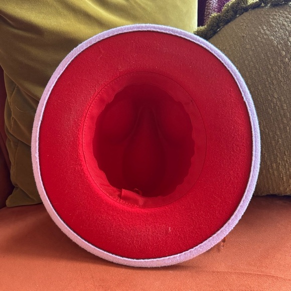 Pink and Orange Feathered Hat - Picture 5 of 8